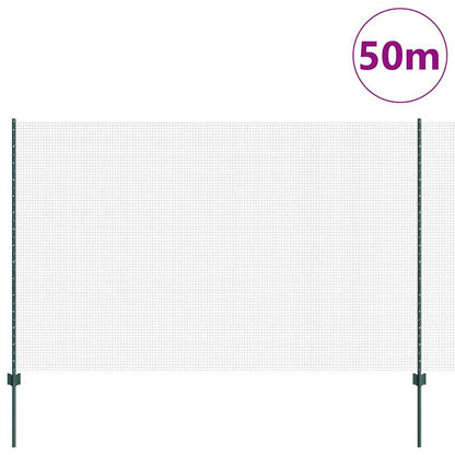 Recinzione con Posto Verde 1,5 x 50 m Acciaio e PVC