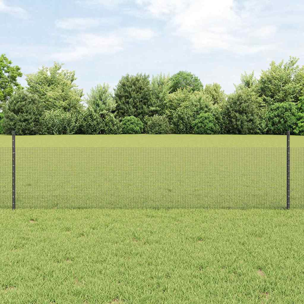 Recinzione con Posto Grigio 0,5 x 10 m Acciaio