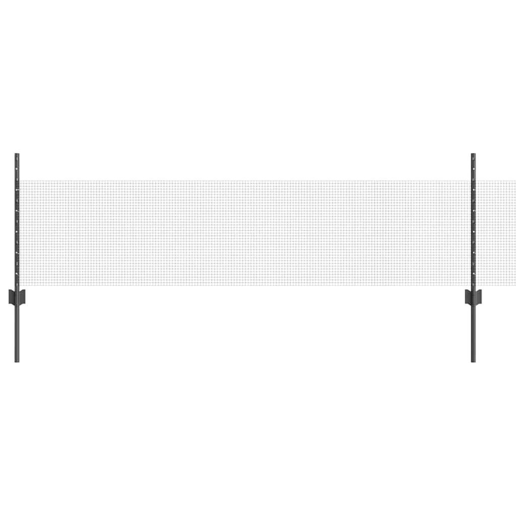 Recinzione con Posto Grigio 0,5 x 10 m Acciaio