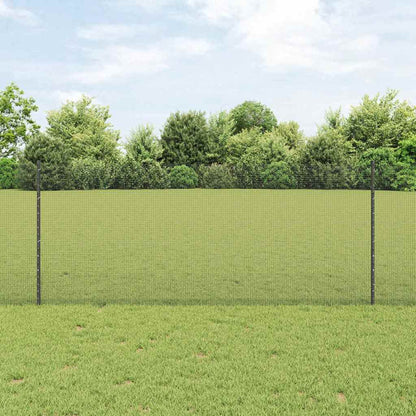 Recinzione con Posto Grigio 1 x 10 m Acciaio