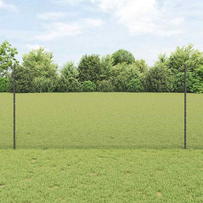 Recinzione con Posto Grigio 1,2 x 10 m Acciaio e PVC