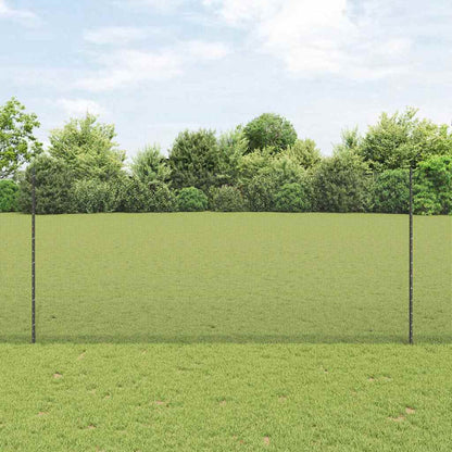 Recinzione con Posto Grigio 1,4 x 10 m Acciaio e PVC