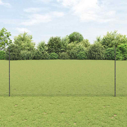 Recinzione con Posto Grigio 1,4 x 10 m Acciaio e PVC