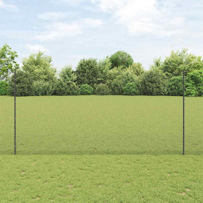 Recinzione con Posto Grigio 1,5 x 10 m Acciaio e PVC