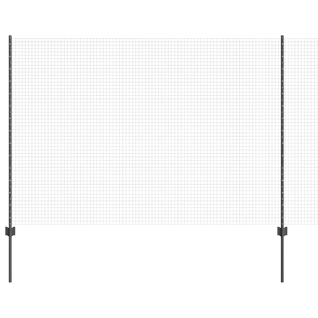 Recinzione con Posto Grigio 1,5 x 10 m Acciaio