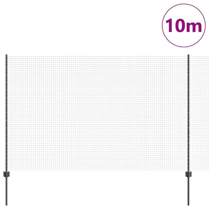 Recinzione con Posto Grigio 1,5 x 10 m Acciaio
