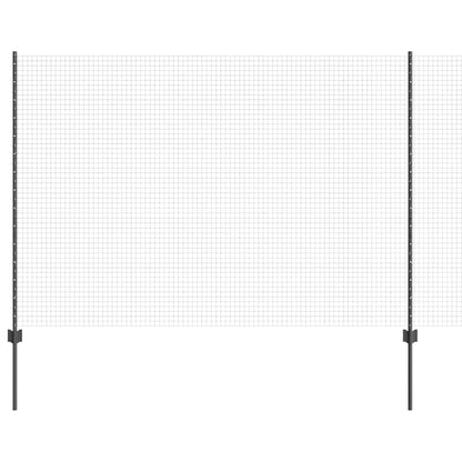 Recinzione con Posto Grigio 1,6 x 10 m Acciaio e PVC