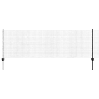 Recinzione con Posto Grigio 0,8 x 25 m Acciaio e PVC