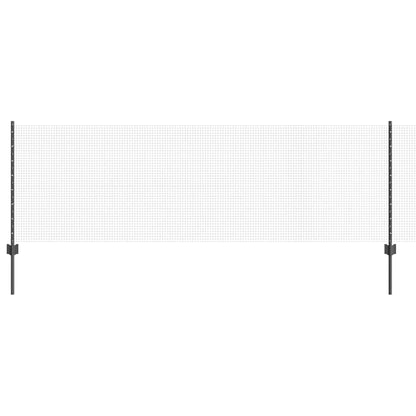 Recinzione con Posto Grigio 0,8 x 25 m Acciaio e PVC