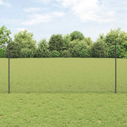 Recinzione con Posto Grigio 1,2 x 25 m Acciaio e PVC