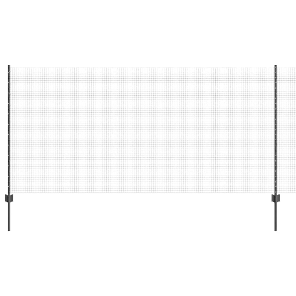Recinzione con Posto Grigio 1,2 x 25 m Acciaio e PVC