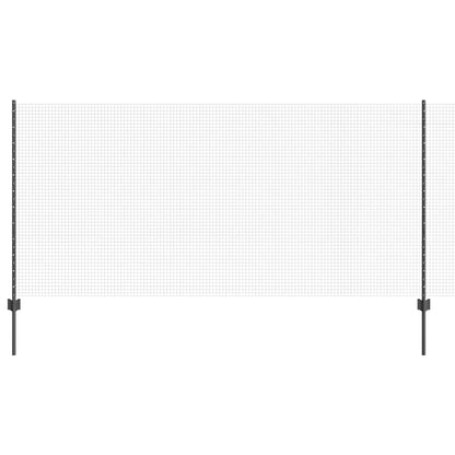 Recinzione con Posto Grigio 1,2 x 25 m Acciaio e PVC