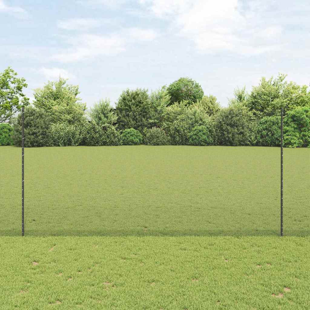 Recinzione con Posto Grigio 1,5 x 25 m Acciaio