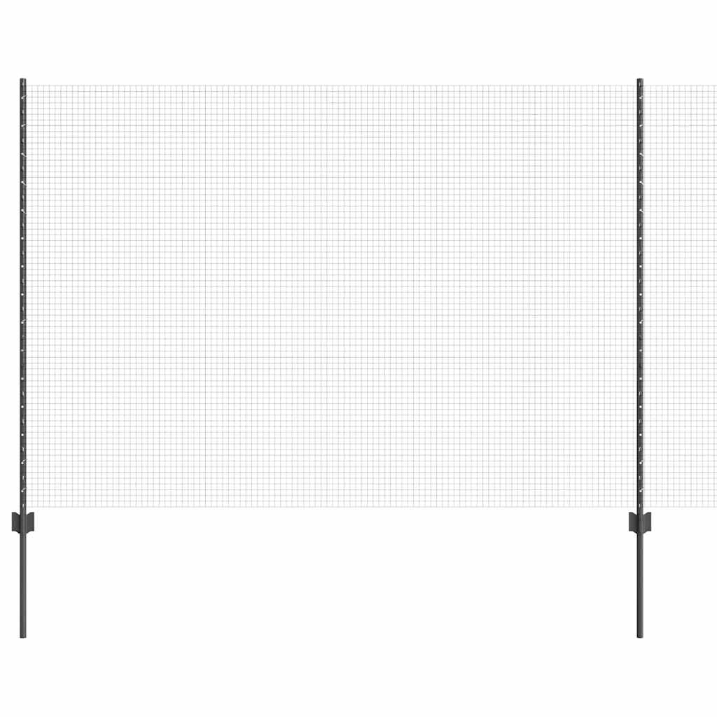 Recinzione con Posto Grigio 1,5 x 25 m Acciaio