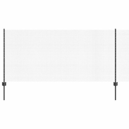 Recinzione con Posto Grigio 1 x 50 m Acciaio e PVC