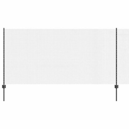 Recinzione con Posto Grigio 1,2 x 50 m Acciaio e PVC