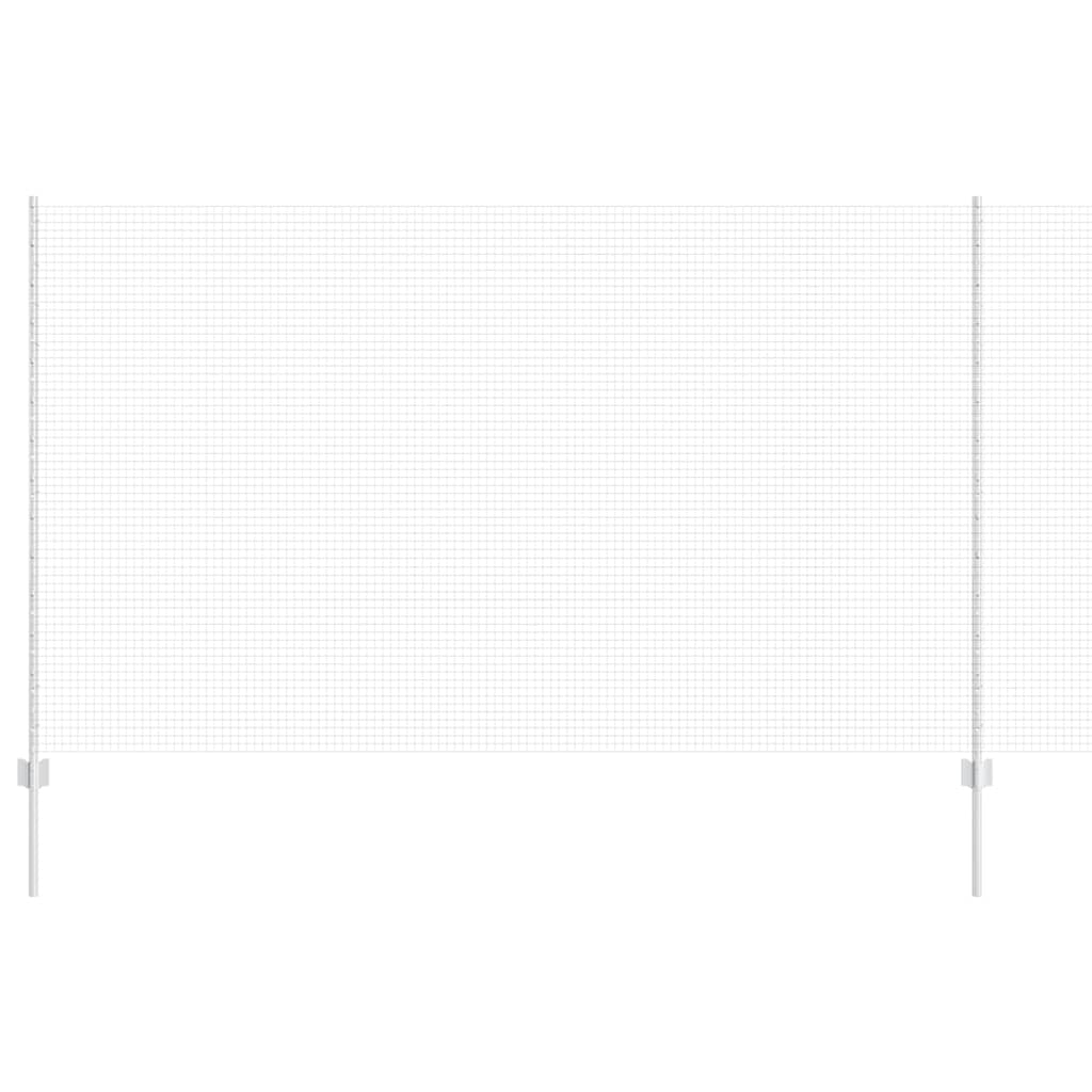 Recinzione con Posto Grigio 1,4 x 50 m Acciaio e PVC
