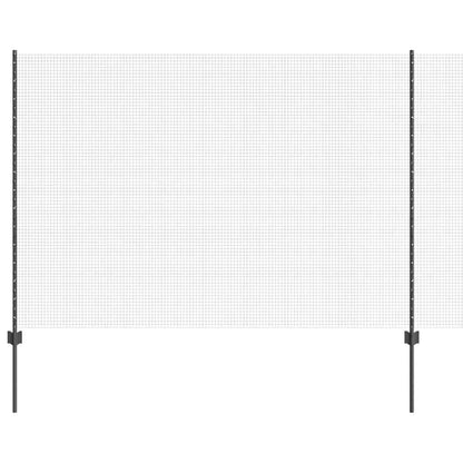 Recinzione con Posto Grigio 1,5 x 50 m Acciaio e PVC