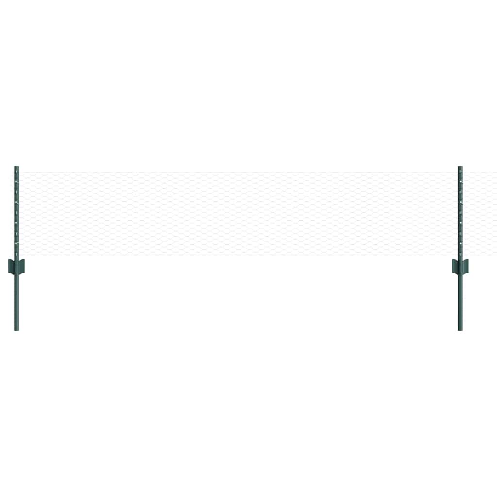 Recinzione con Posto Verde 0,4 x 10 m Acciaio e PVC