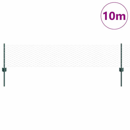 Recinzione con Posto Verde 0,4 x 10 m Acciaio e PVC