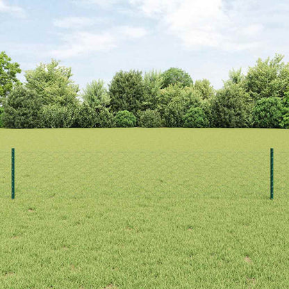 Recinzione con Posto Verde 0,4 x 10 m Acciaio e PVC