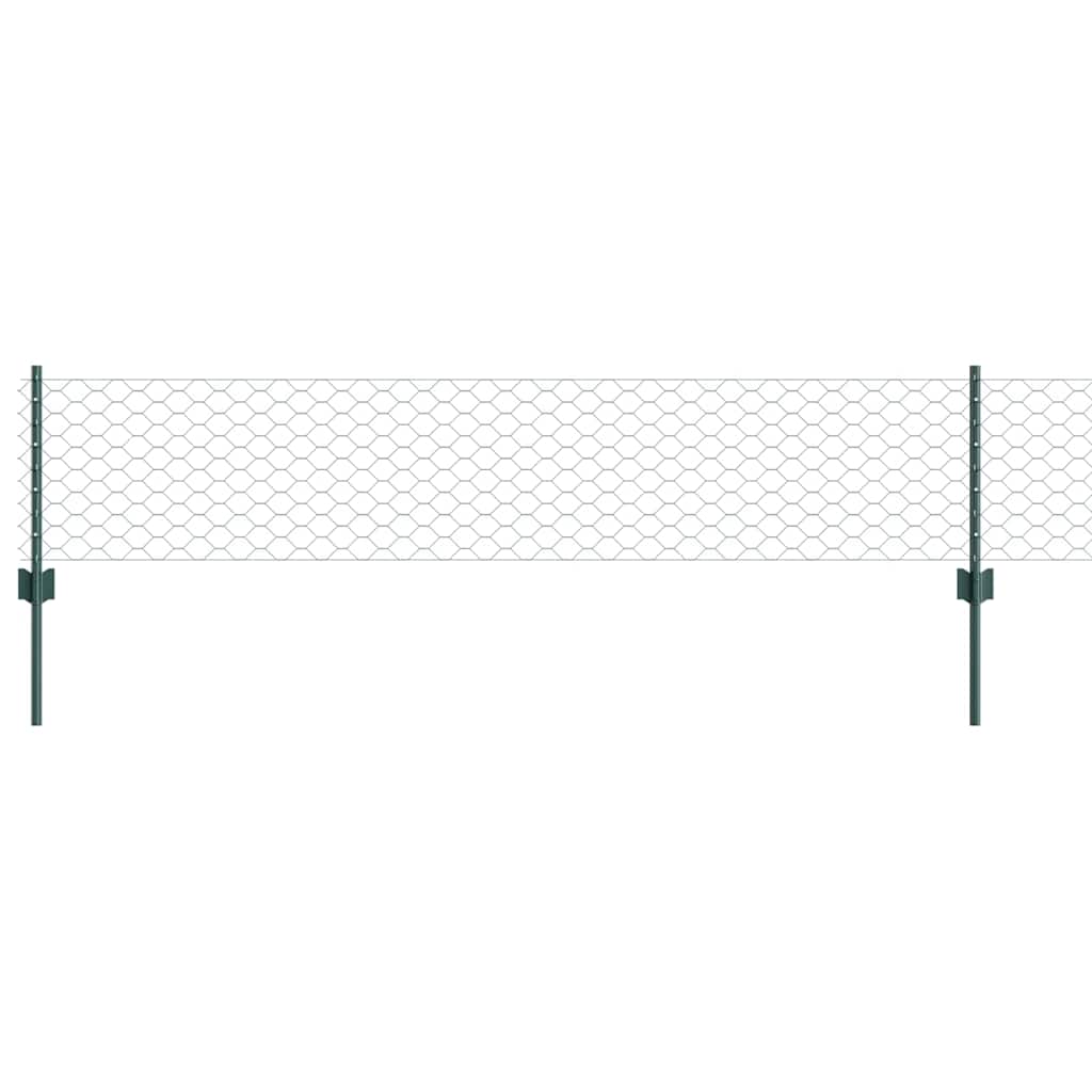 Recinzione con Posto Verde 0,4 x 10 m Acciaio e PVC