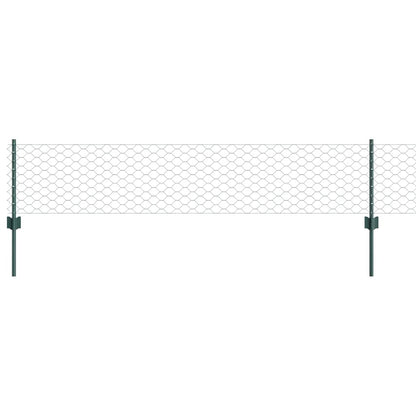 Recinzione con Posto Verde 0,4 x 10 m Acciaio e PVC
