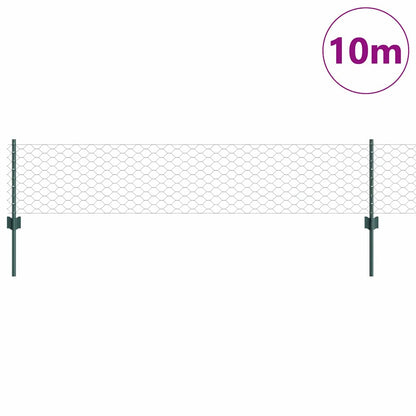 Recinzione con Posto Verde 0,4 x 10 m Acciaio e PVC