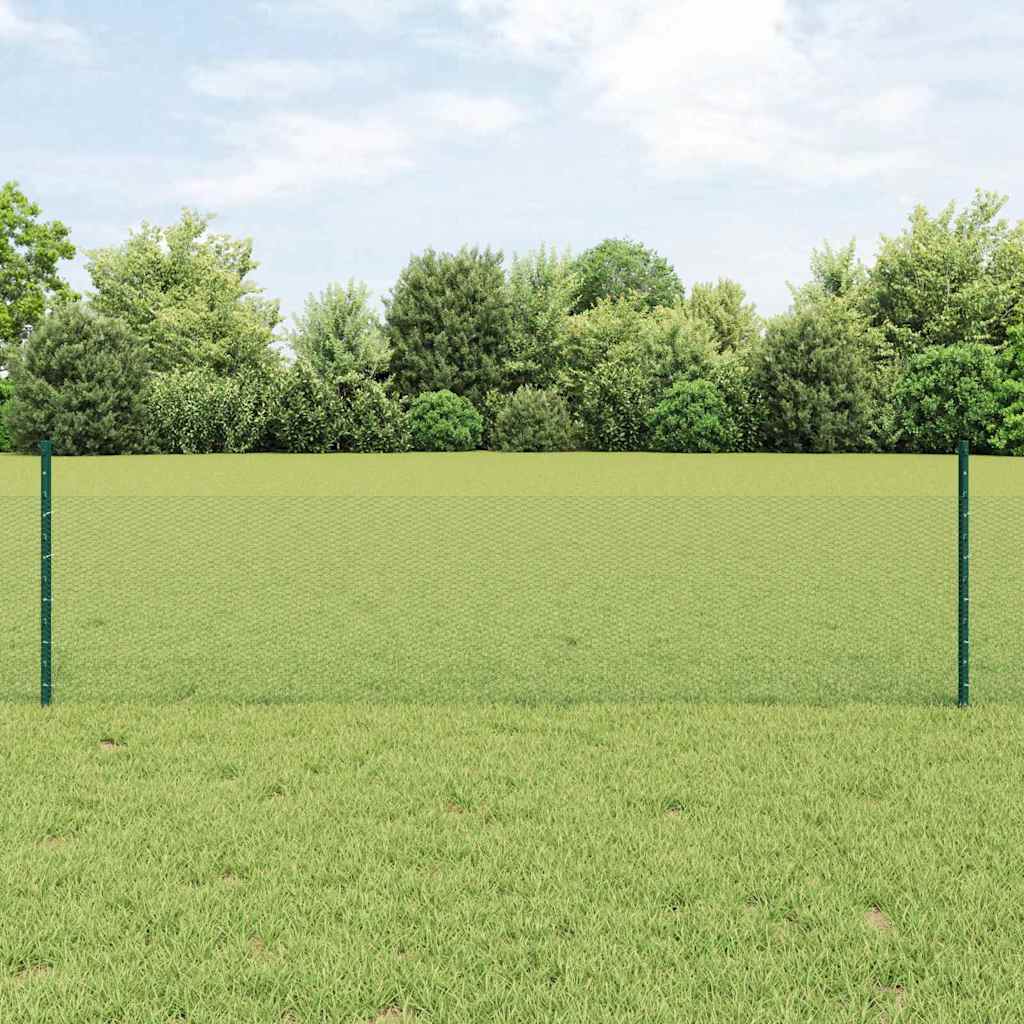 Recinzione con Posto Verde 0,5 x 10 m Acciaio e PVC