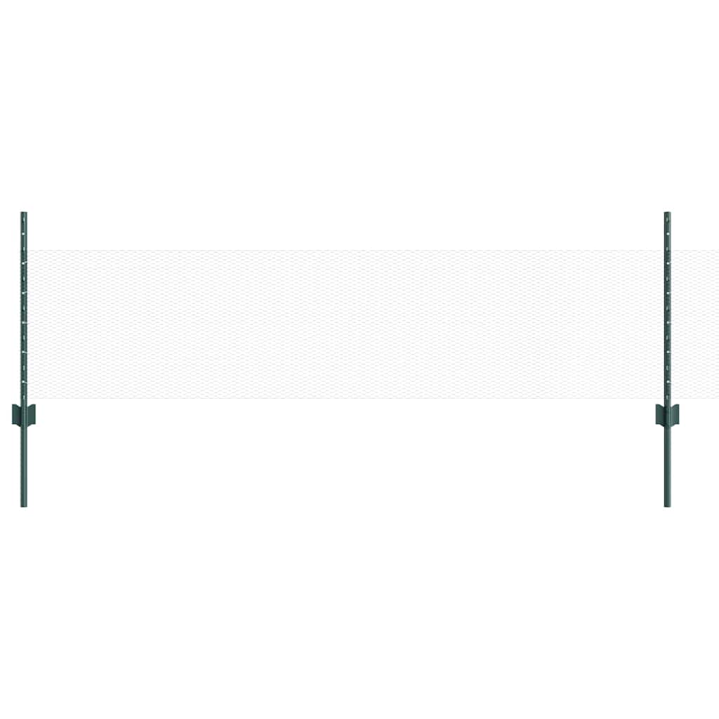 Recinzione con Posto Verde 0,5 x 10 m Acciaio e PVC
