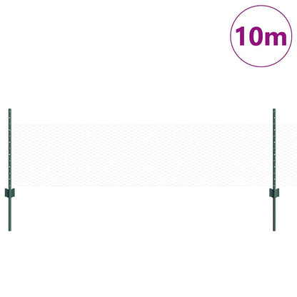 Recinzione con Posto Verde 0,5 x 10 m Acciaio e PVC