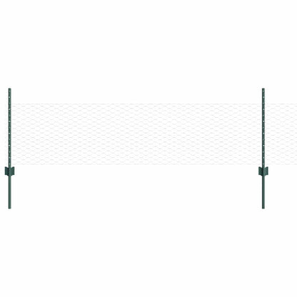 Recinzione con Posto Verde 0,5 x 10 m Acciaio e PVC