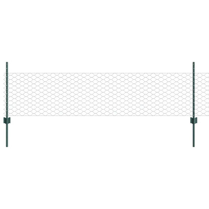 Recinzione con Posto Verde 0,5 x 10 m Acciaio e PVC