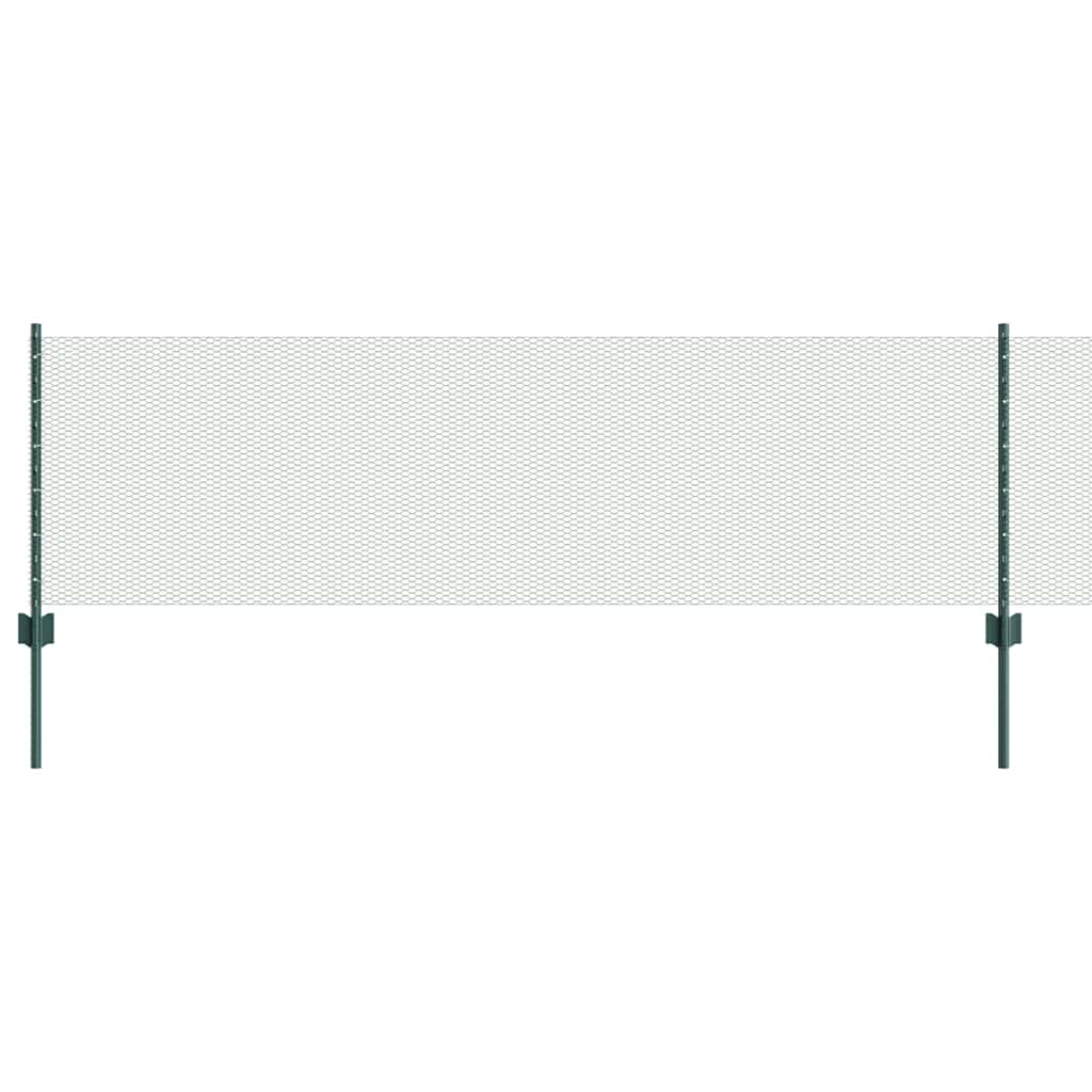 Recinzione con Posto Verde 0,6 x 10 m Acciaio e PVC