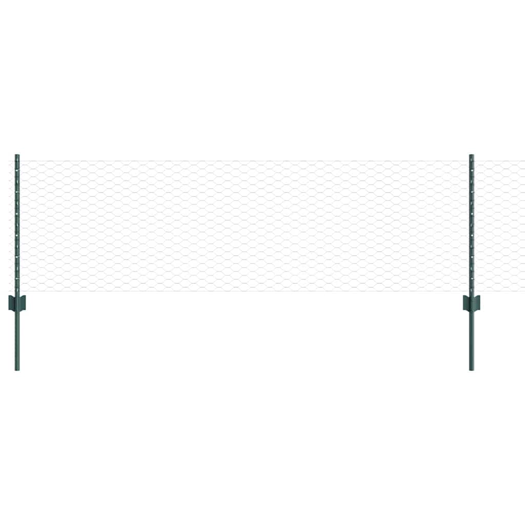 Recinzione con Posto Verde 0,6 x 10 m Acciaio e PVC