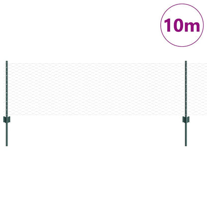 Recinzione con Posto Verde 0,6 x 10 m Acciaio e PVC