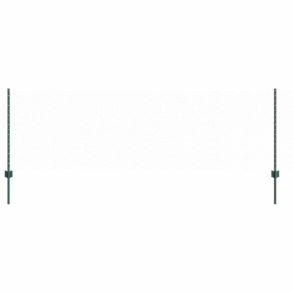Recinzione con Posto Verde 0,8 x 10 m Acciaio e PVC