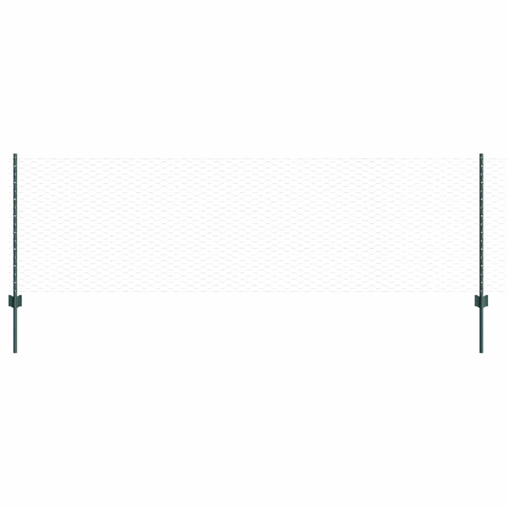 Recinzione con Posto Verde 0,8 x 10 m Acciaio e PVC