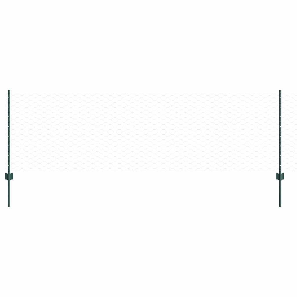 Recinzione con Posto Verde 0,8 x 10 m Acciaio e PVC