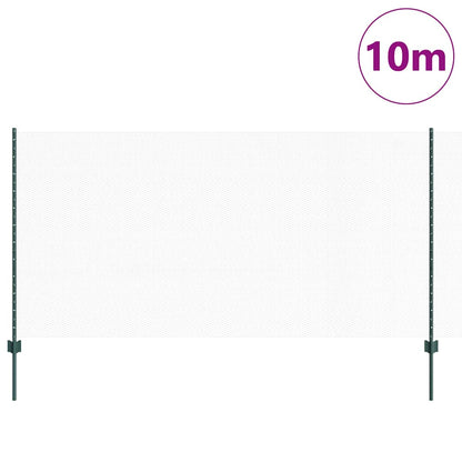 Recinzione con Posto Verde 1,2 x 10 m Acciaio e PVC