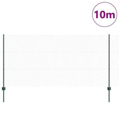 Recinzione con Posto Verde 1,2 x 10 m Acciaio e PVC
