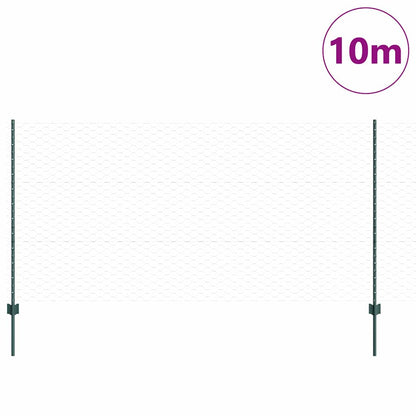 Recinzione con Posto Verde 1,2 x 10 m Acciaio e PVC