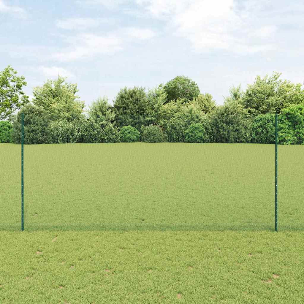 Recinzione con Posto Verde 1,4 x 10 m Acciaio e PVC