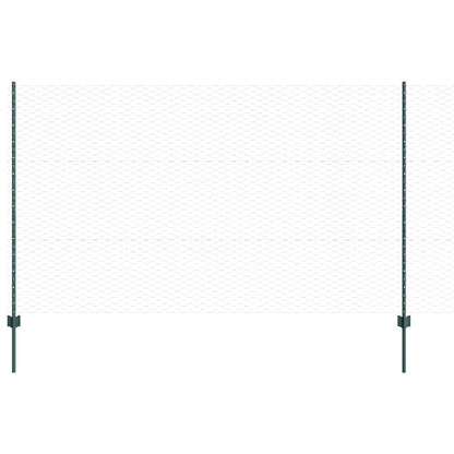 Recinzione con Posto Verde 1,4 x 10 m Acciaio e PVC