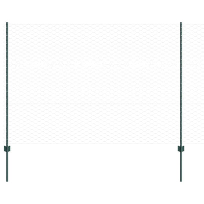 Recinzione con Posto Verde 1,5 x 10 m Acciaio e PVC