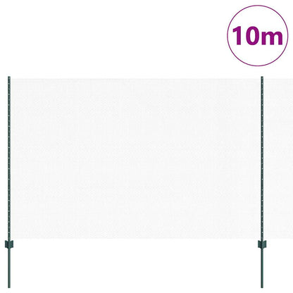 Recinzione con Posto Verde 1,6 x 10 m Acciaio e PVC