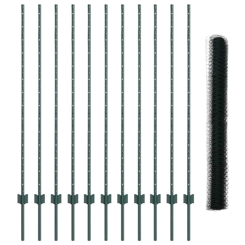 Recinzione con Posto Verde 1,4 x 25 m Acciaio