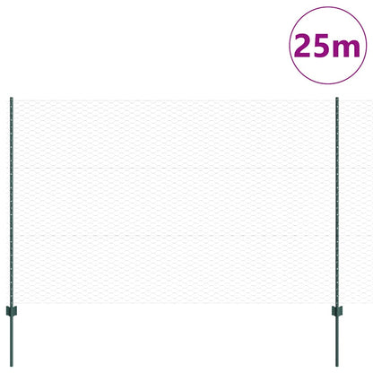 Recinzione con Posto Verde 1,5 x 25 m Acciaio