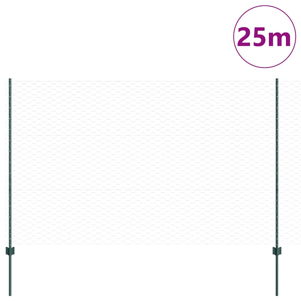 Recinzione con Posto Verde 1,5 x 25 m Acciaio