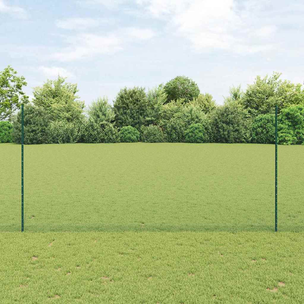 Recinzione con Posto Verde 1,6 x 25 m Acciaio e PVC